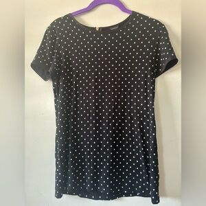 Beautiful Ann Taylor polka dot zip closure blouse XS